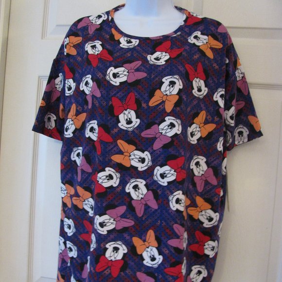 LuLaRoe Tops - *  2/$15 LuLaRoe Irma Tunic XXS 2XS Minnie Mouse Disney NWT$35 Purple High Low